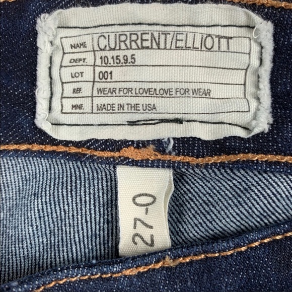 Current Elliot Cropped Zip Ankle Jeans SZ 27 - Picture 3 of 5